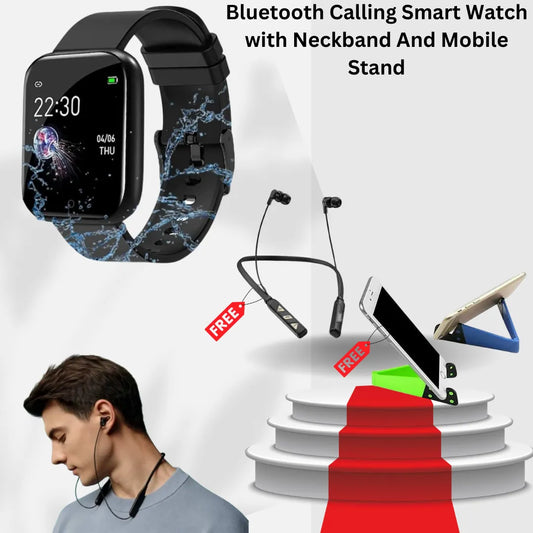 Bluetooth Calling Smart Watch with Neckband And Mobile Stand @ Just Rs.799/-