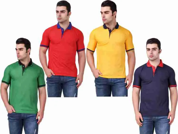 Pack of 5 Premium Fabric Polo Neck T-shirts @699/-